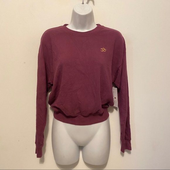 NWT Spiritual Gangster Om Malibu Soft Purple Pullover relaxed Crew Neck size XS - Picture 2 of 16